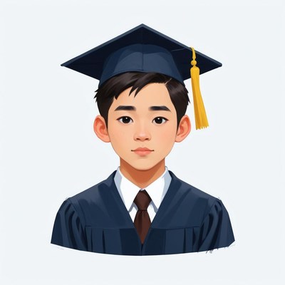 A young graduate smiles for a portrait