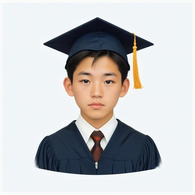 A young graduate poses for a photo