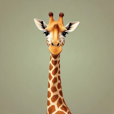 A giraffe looks directly at the camera