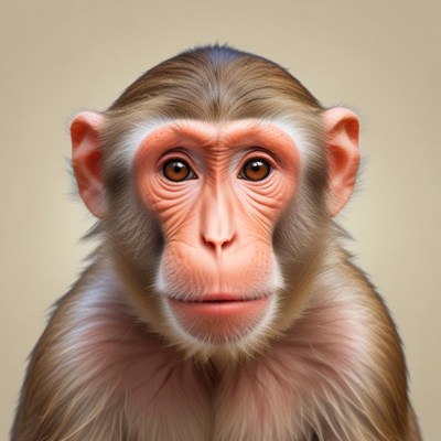 A monkey stares directly at the camera