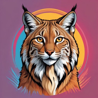 A close-up portrait of a lynx