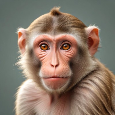 A monkey stares intently at the camera