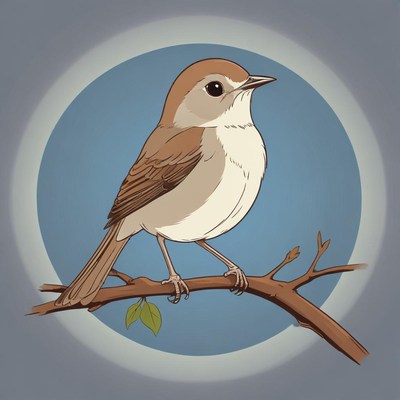 A brown bird perches on a branch
