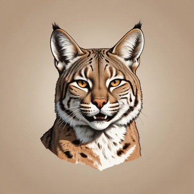 A bobcat looks directly at the camera