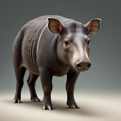 A small, banded armadillo stands on a light grey surface