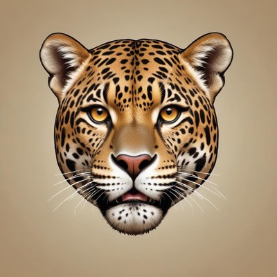 A close-up of a jaguar's face