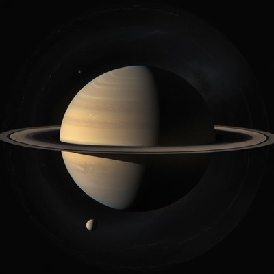 Saturn's rings are a beautiful sight in space