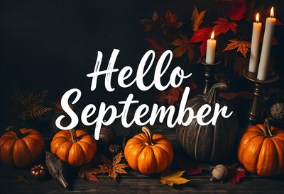 Hello september, a time for pumpkins and candles