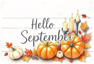 Hello september, cozy pumpkins and candles abound!