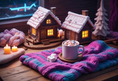 Cozy winter vibes: hot cocoa and marshmallows