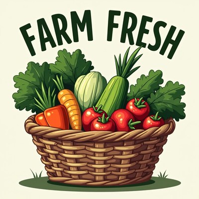 A basket of farm-fresh vegetables
