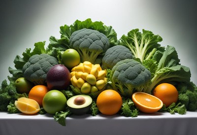 Fresh produce: broccoli, oranges, avocados, and more