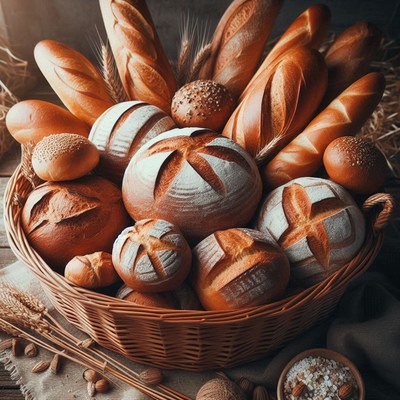 Fresh bread and rolls ready to enjoy!