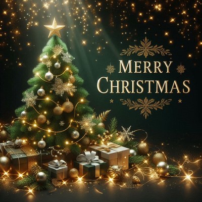 A decorated christmas tree with gifts underneath