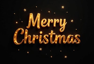 Merry christmas with sparkling lights