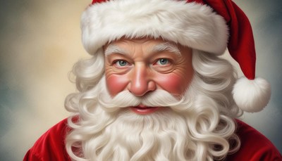 Santa claus smiles for the camera