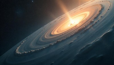 A close-up view of a bright, glowing star