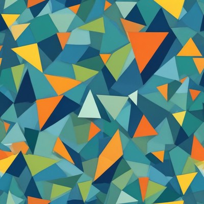 A colorful geometric pattern with triangles