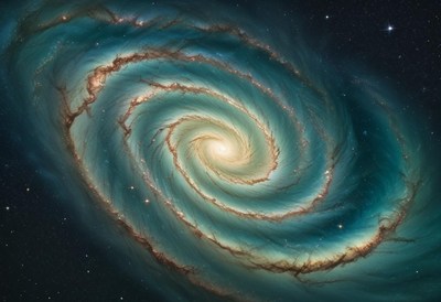 A spiral galaxy in space