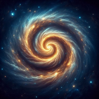 A bright-core galaxy in a starry backdrop