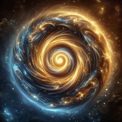 A swirling nebula in deep space