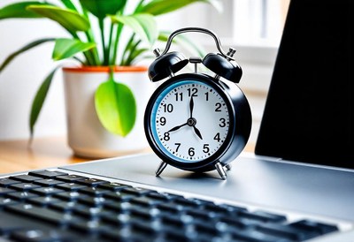 10 and its hands are pointing toward the viewer