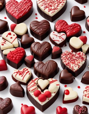 Chocolate hearts are a sweet treat for valentine's day