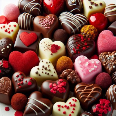 Heart-shaped chocolates, ideal for valentine’s day!