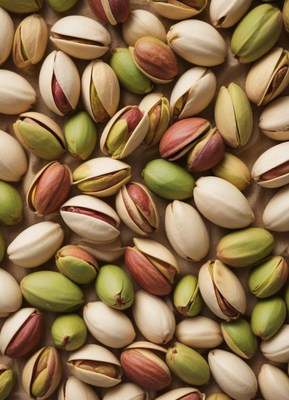 A close-up of fresh pistachios, ready to be eaten