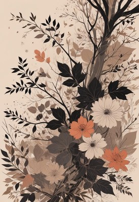 Close-up of orange and white floral bouquet