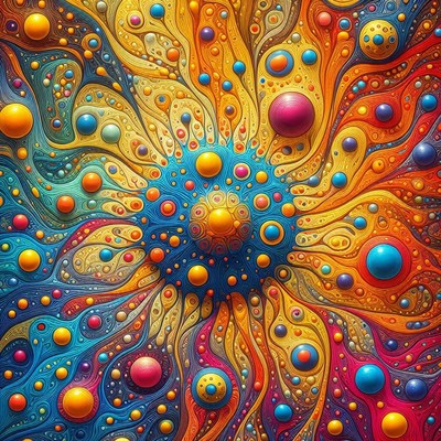 Colorful, swirling abstract design