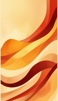 Vibrant orange and red abstract digital artwork
