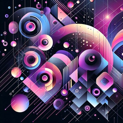 Vibrant geometric abstract design
