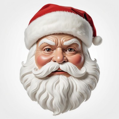 A close-up of santa claus's face