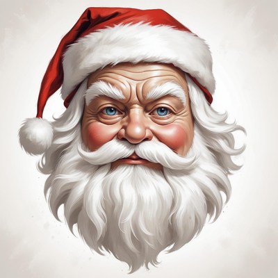 Santa claus smiles for the camera