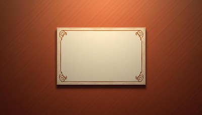 A blank sign hangs on a wall