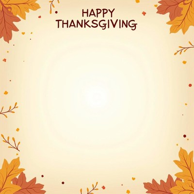 Happy thanksgiving background with fall leaves