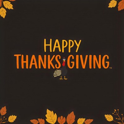 Happy thanksgiving with a turkey