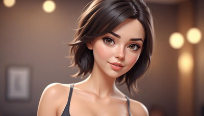 A woman with short brown hair smiles at the camera