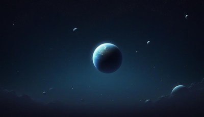 A distant ringed planet orbits among the stars