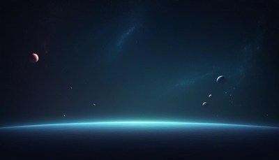 A distant planet's horizon glows in the darkness of space