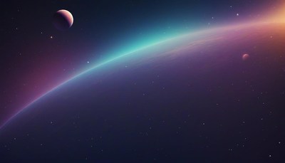 Crescent moon and faint comet in night sky