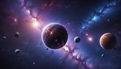 Planets and nebulae in a distant galaxy