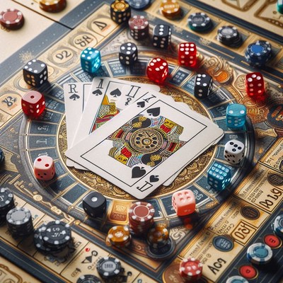 A game of chance with cards and dice
