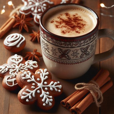 Cocoa and gingerbread create a cozy night