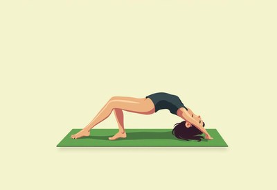 Woman performing a yoga pose on a green mat