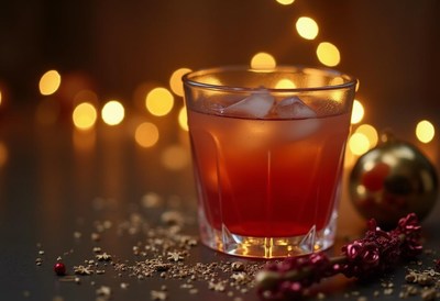 Refreshing cocktail served during festive celebrations