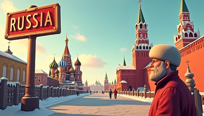Winter stroll in russia near famous landmarks