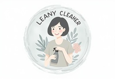 Woman holding cleaning spray in a home setting