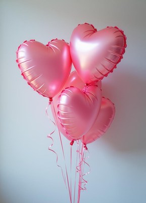 Heart-shaped pink balloons for special celebrations